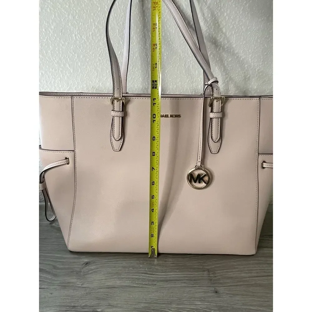MICHAEL KORS GILLY LARGE DRAWSTRING TRAVEL TOTE SHOULDER BAG PINK POWDER BLUSH